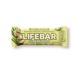 Lifebar plus baton cu chia, orz verde si fistic raw eco 47g 
