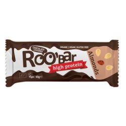  3800233685411_51 Baton proteic cu migdale invelit in ciocolata bio 40g Roobar 