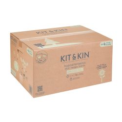 Scutece Hipoalergenice Eco Kit&Kin Chilotel Maxi, Marimea 4, 9-15 kg, 132 buc Alb
