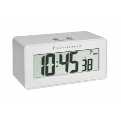 Termometru si higrometru cu ceas si ecran LCD iluminat TFA 60.2544.02 Alb