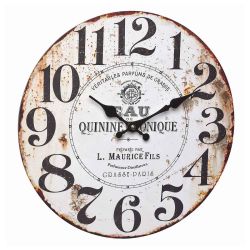 Ceas analog de perete din MDF, design VINTAGE, Quinine Tonique, TFA 60.3045.10 Multicolor