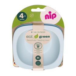 Set 2 castroane Eat Green pentru mancarea copiilor, din plastic bio, lavabile in masina de spalat vase, 4+ luni, nip 37065 Multicolor