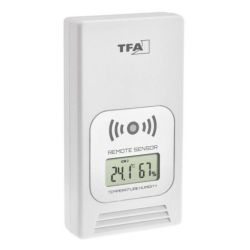  30.3241.02_19 Transmitator wireless digital pentru temperatura si umiditate, afisaj LCD, alb, TFA TFA Alb