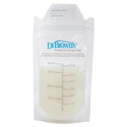  S4205_21 Pungi pentru stocarea laptelui matern (50 pack) 180 ml. Dr. Brown's Transparent