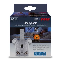 Jucarie din plus pentru somn Sleepy Koala, cu lumina de veghe si muzica pentru bebelusi, 0+ luni, Reer 52451 Lemn Natur