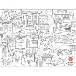 Set Complet pentru Desen cu Plansa Refolosibila din Silicon City Transparent