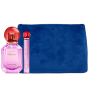 Chopard Set Luxury Naturals Perfumery, Happy Felicia Roses, Apa de Parfum 100 ml + Apa de Parfum 10 ml + Geanta Textila cu Piele Sintetica, Trouse Pouche, Blue, pentru Femei, 2.4 x 9 x 6.2 cm