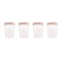 Set 4 recipiente gradate Miniland Terra Blush 250 ml