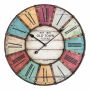 Ceas de perete XXL cu aplicatii din metal, analog, design VINTAGE - Old Town Clock, cifre romane, colorat, TFA 60.3021 34323 60.3021_19
