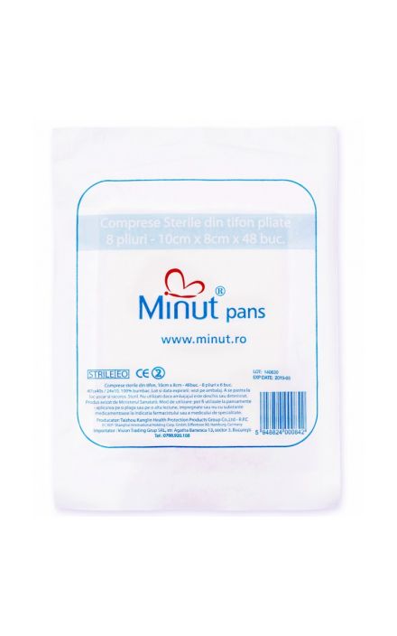 Comprese sterile pliate Minut - 25 buc 