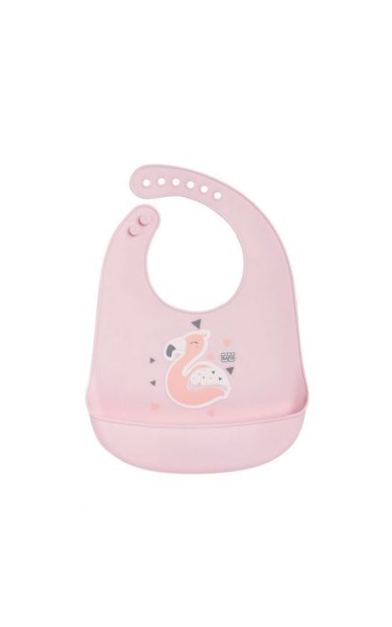 Baveta din Silicon YUM Flamingo Roz