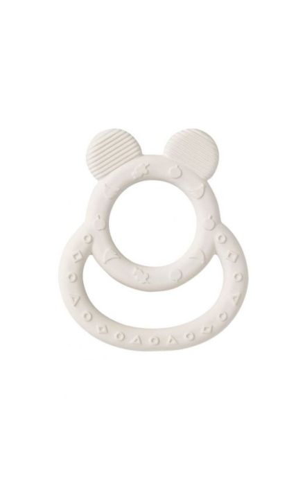 Jucarie dentitie cauciuc natural Soft Ears Alb Alb