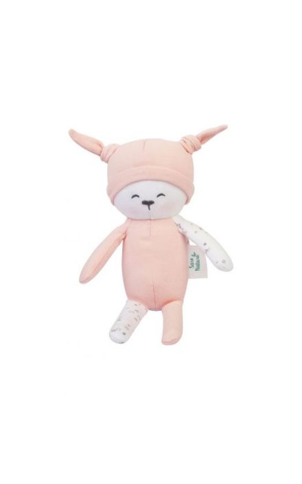 Papusa Textila din Bumbac Organic Roz Roz