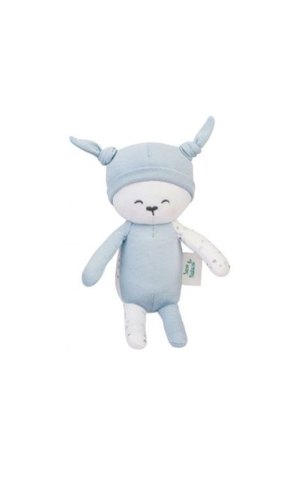 Papusa Textila din Bumbac Organic Bleu Bleu