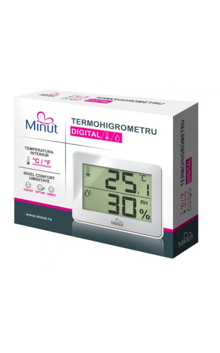 Termohigrometru digital Minut, 2 functii 