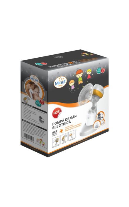 Pompa san electrica Minut Baby cu biberon si acumulator 