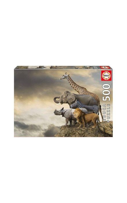 Puzzle Animalele din Jungla Savana Africana Multicolor