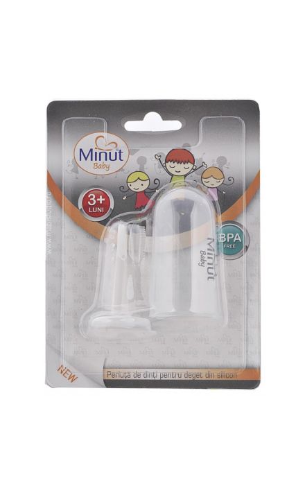 Periuta Minut Baby pentru gingii si dinti bebelusi  3+ 