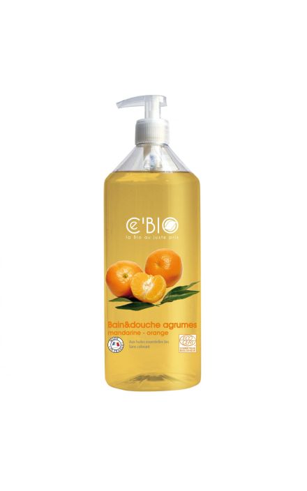 Gel de dus organic cu mandarine si portocale 500 ml CE'BIO 