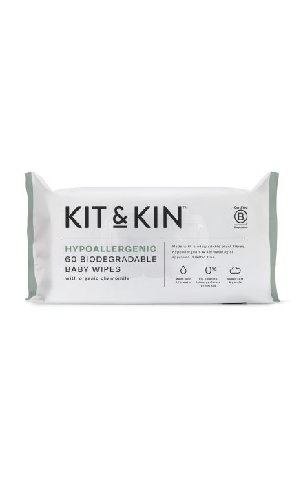 Servetele Umede Biodegradabile Kit&Kin 60 buc 