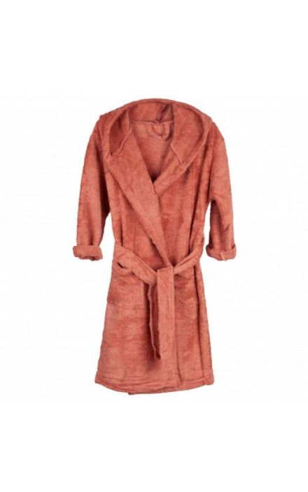 Halat de Baie Frotir din Bambus pentru Copii 8-10 ani Apricot Blush Portocaliu