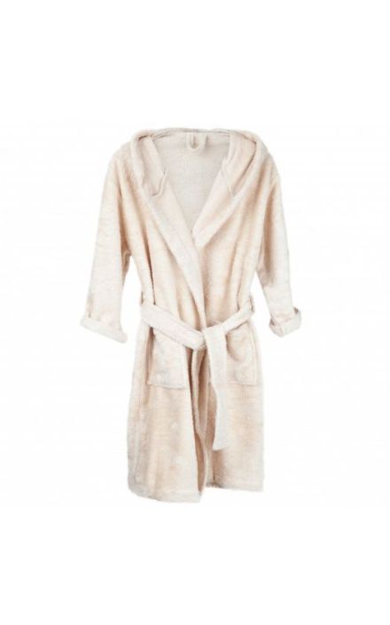 Halat de Baie Frotir din Bambus pentru Copii 8-10 ani Frosted Almond Galben