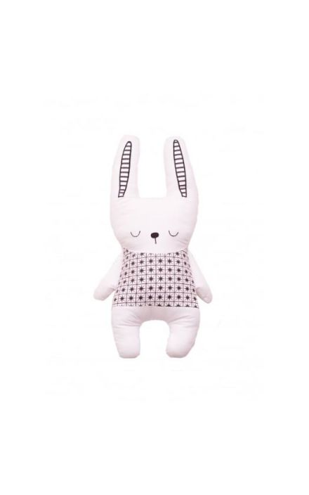 Pernuta din bumbac iepuras monocrom Alb / Negru