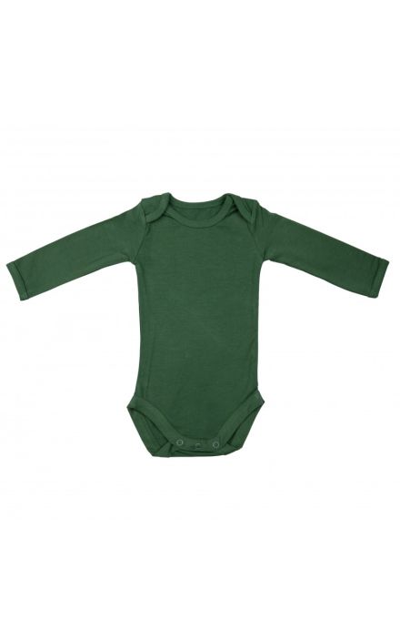 Body cu Maneca Lunga, din Bambus Aspen Green 74-80 Verde