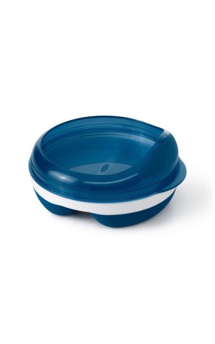 Farfurie Divizata cu Capac Navy Albastru