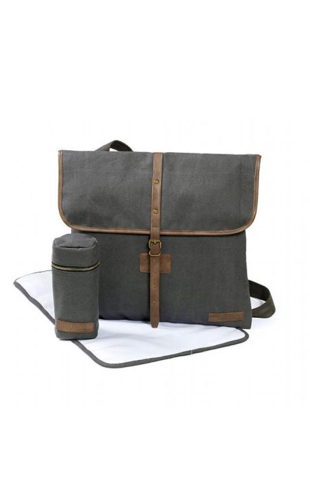 Geanta Unisex pentru Scutece Satchel Silver Cloud Gri