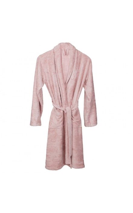 Halat de Baie Frotir din Bambus pentru Adulti L Misty Rose Roz