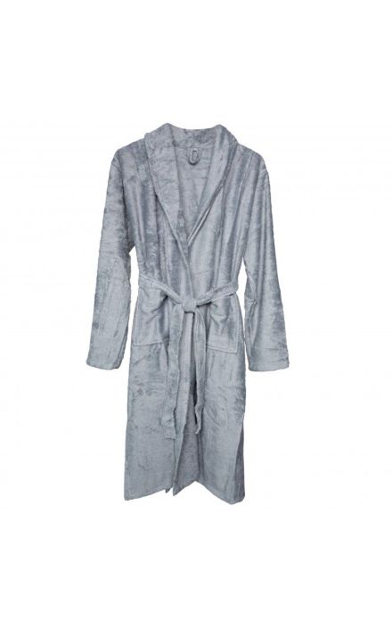 Halat de Baie Frotir din Bambus pentru Adulti M Moon Blue Gri