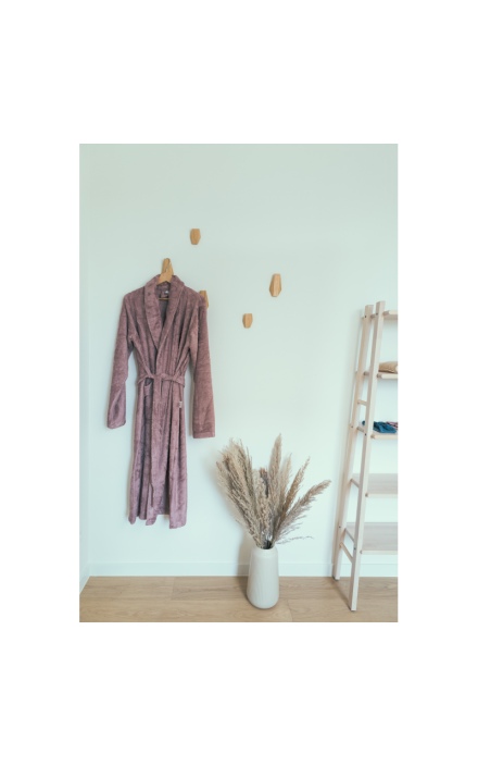 Halat de Baie Frotir din Bambus pentru Adulti S Mellow Mauve Maro