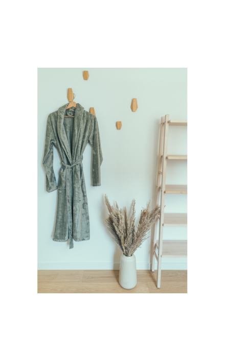 Halat de Baie Frotir din Bambus pentru Adulti XL Whisper Green Kaki