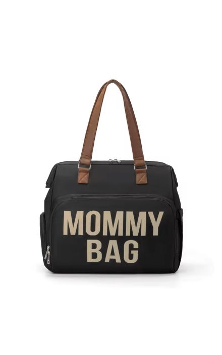 GEANTA BEBE MOMMY BAG BLACK GOLD | MOMMY CLUB Negru