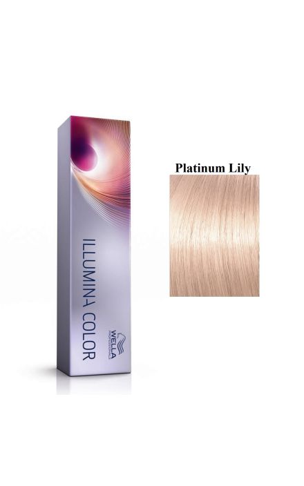 Vopsea permanenta Wella Professionals Illumina Color Platinum Lily, Blond Platina Roz, 60ml 