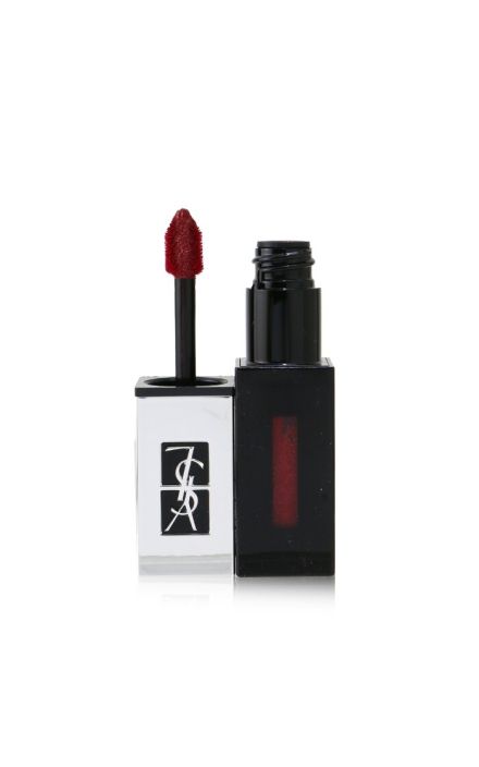 Ruj Yves Saint Laurent Rouge Pur Couture Vernis A Levres The Holographics Glossy Stain No-502 Electric Burgundy 6 Ml 