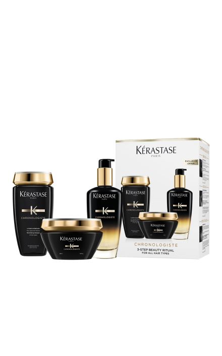 Set pentru par Kerastase Chronologiste Revitalising, Sampon 250ml + Masca 200ml + Parfum pentru par 120ml 