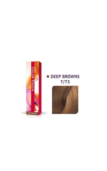 Vopsea semipermanenta Wella Professionals Color Touch 7/73, Blond Mediu Castaniu Auriu, 60ml 
