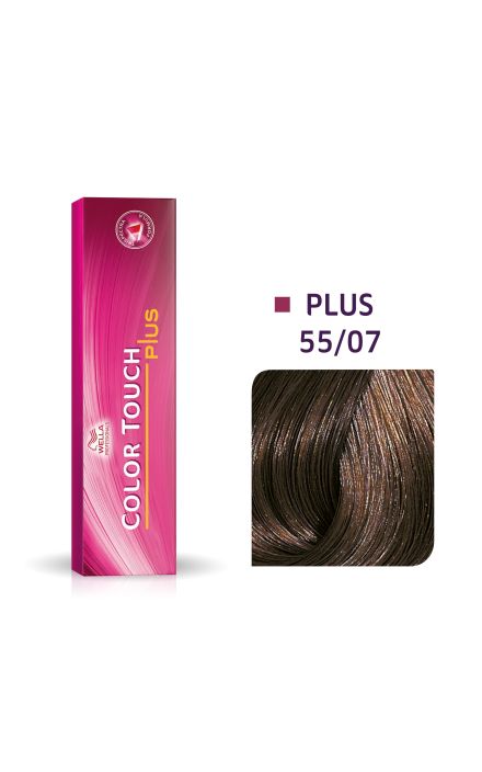 Vopsea semipermanenta Wella Professionals Color Touch 55/07, Castaniu Deschis Intens Natural Castaniu, 60ml 