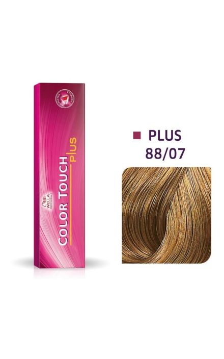 Vopsea semipermanenta Wella Professionals Color Touch 88/07, Blond Deschis Intens Natural Castaniu, 60ml 