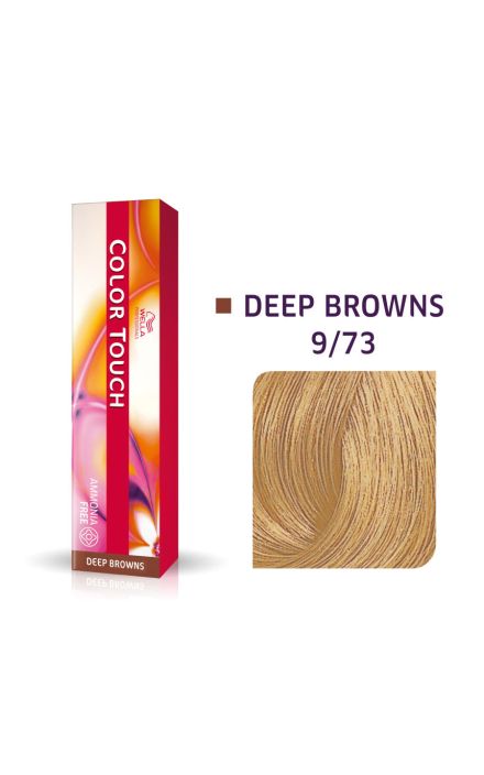 Vopsea semipermanenta Wella Professionals Color Touch 9/73, Blond Luminos Castaniu Auriu, 60ml 