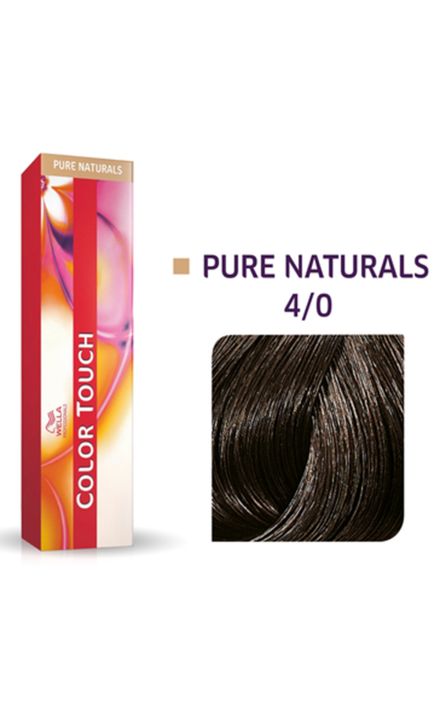 Vopsea semipermanenta Wella Professionals Color Touch 4/0, Castaniu Mediu, 60ml 