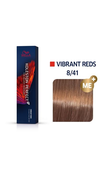 Vopsea permanenta Wella Professionals Koleston Perfect 8/41, Blond Deschis Rosu Cenusiu, 60ml 