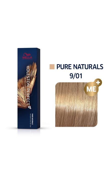 Vopsea permanenta Wella Professionals Koleston Perfect 9/01, Blond Luminos Natural Cenusiu, 60ml 