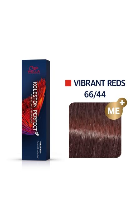 Vopsea permanenta Wella Professionals Koleston Perfect 66/44, Blond Inchis Intens Rosu, 60ml 
