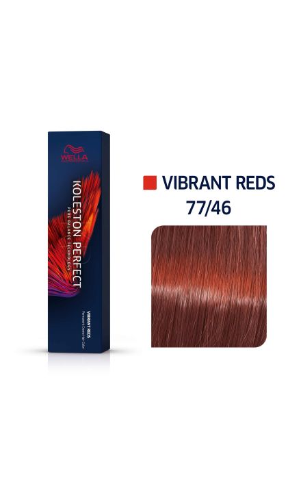 Vopsea permanenta Wella Professionals Koleston Perfect 77/46, Blond Mediu Intens Rosu Violet, 60ml 