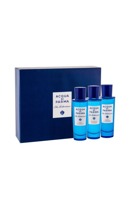 Set apa de toaleta 3 x 30 ml Acqua Di Parma Blu Mediterraneo, Bergamotto Di Calabria 30 ml + Arancia Di Capri 30 ml + Fico Di Amalfi 30 ml 