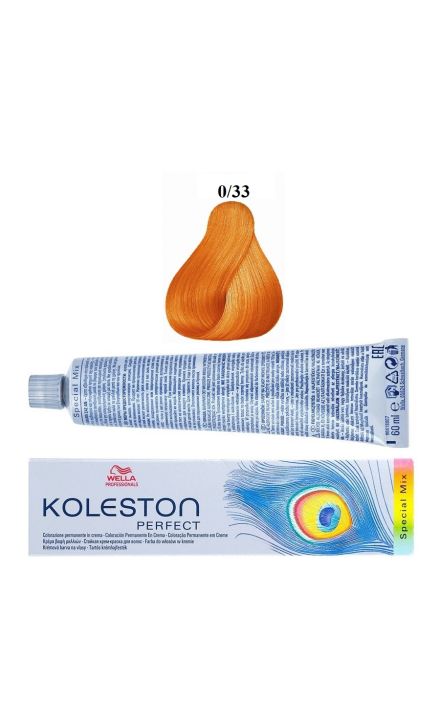 Vopsea permanenta Wella Professionals Koleston Perfect 0/33, Auriu Intens, 60ml 