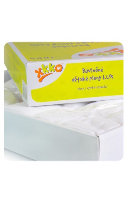 Set 10 museline bumbac 70x70cm Alb  XKKO 